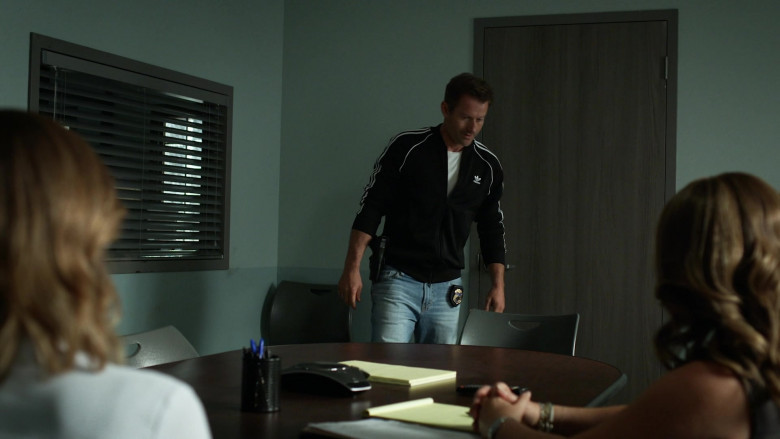 James Badge Dale as Det. Ray Abruzzo Wears Adidas Black Bomber Jacket Outfit in Hightown Season 1 TV Show (4)
