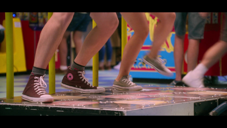 Joel Courtney Wears Converse High Top Shoes Outfit (2)
