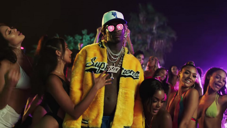 Young Thug Wears Supreme Yellow Faux Fur Varsity Jacket Outfit in ‘Go Crazy' Music Video (2)