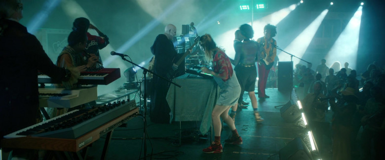 Actress Samara Weaving as Theodora ‘Thea' Preston Wears Nike Red Shoes in Bill & Ted Face the Music (3)