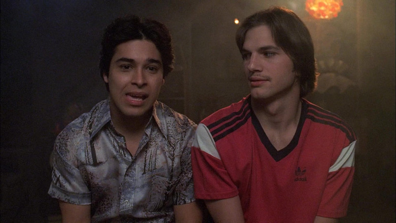 Adidas Red T-Shirt Worn by Ashton Kutcher as Michael Kelso in That '70s Show S06E19 (3)