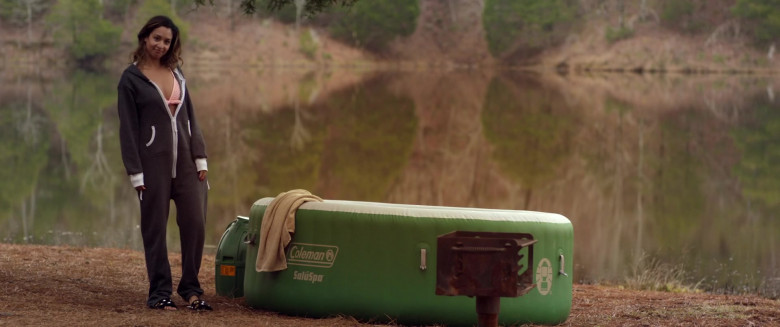 Aleksei Archer as Miranda Using Coleman SaluSpa Inflatable Hot Tub Spa in Hour of Lead Film (2)