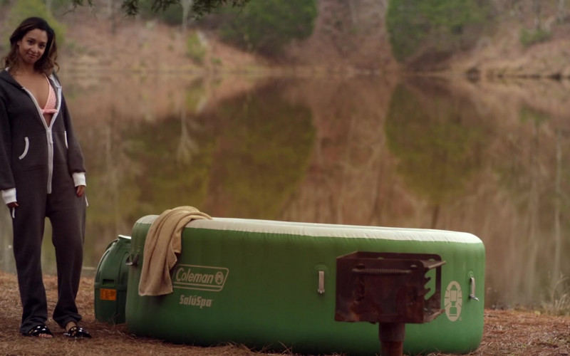 Aleksei Archer as Miranda Using Coleman SaluSpa Inflatable Hot Tub Spa in Hour of Lead Film (2)
