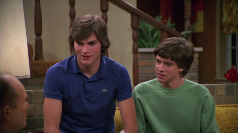 Lacoste Blue Shirt Of Ashton Kutcher As Michael Kelso In That 70s Show S04e09 The Forgotten 1195