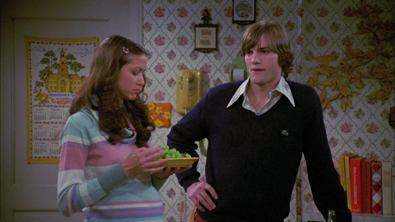 Ashton Kutcher as Michael Wears Lacoste V-Neck Sweater Outfit in That '70s Show Season 6 (2)