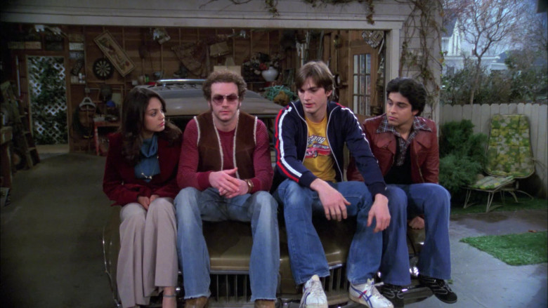 Asics Onitsuka Tiger Sneakers, Jeans and Jacket Outfit Fashion of Ashton Kutcher in That '70s Show