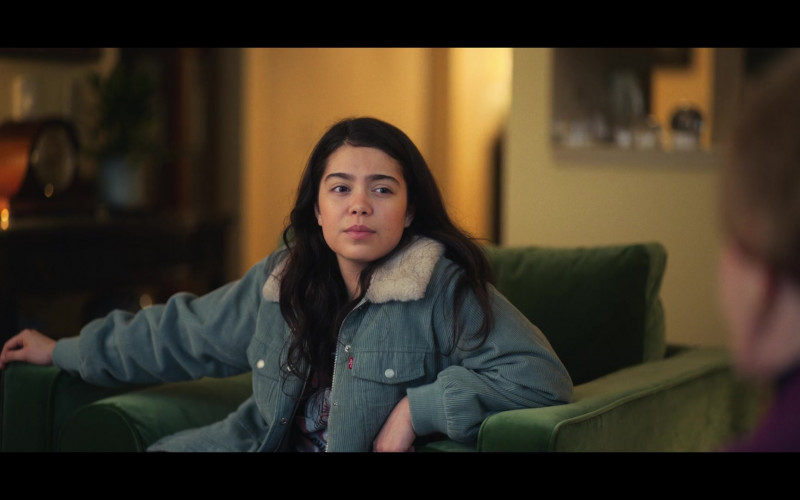 Auliʻi Cravalho as Amber Wears Levi’s Jacket in All Together Now (2020) Movie