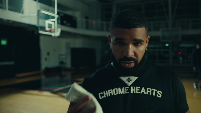 Drake Outfits – Chrome Hearts T-Shirt in Laugh Now Cry Later Music Video (1)