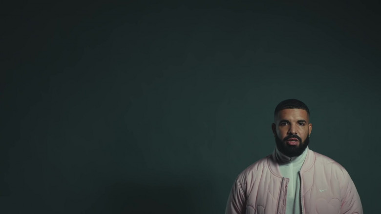 Drake Wears Nike Bomber Pink Jacket Outfit in Laugh Now Cry Later Music Video (1)