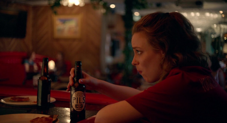 Gillian Jacobs Enjoying Czech Style Pils Beer by Big Muddy Brewing Company