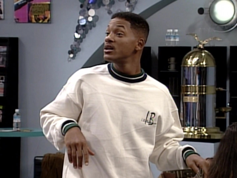 I.B. Blackman White Sweatshirt Outfit Worn by Will Smith in The Fresh Prince of Bel-Air S05E02 (2)