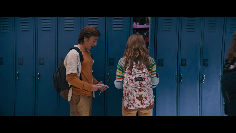 JanSport Floral Print Backpack of Grace Van Dien in The Binge (2020)