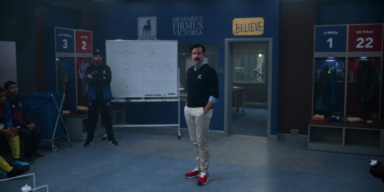 Jason Sudeikis Wears Nike Air Huarache Run Premium Red Sneakers in Ted Lasso Season 1 Episode 5 TV Show (3)