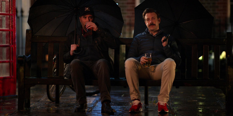 Jason Sudeikis Wears Nike Air Huarache Run Premium Red Sneakers in Ted Lasso Season 1 Episode 5 TV Show (4)