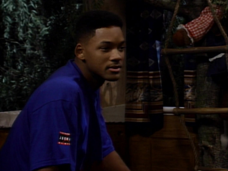 Jordan Blue T-Shirt Outfit Worn by Will Smith in The Fresh Prince of Bel-Air S04E05