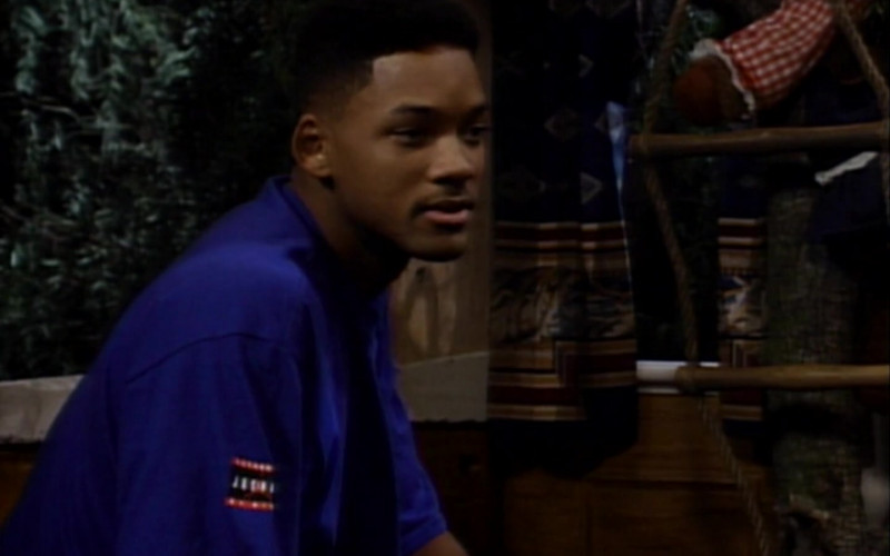 Jordan Blue T-Shirt Outfit Worn by Will Smith in The Fresh Prince of Bel-Air S04E05