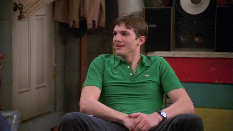 Lacoste Green Polo Shirt Worn by Ashton Kutcher as Michael Kelso in That '70s Show S07E20 (4)