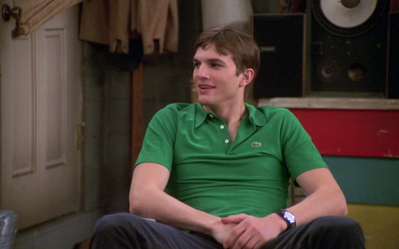 Lacoste Green Polo Shirt Worn by Ashton Kutcher as Michael Kelso in That '70s Show S07E20 (4)