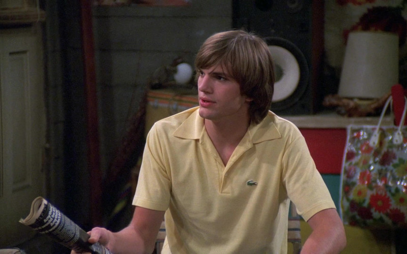 Lacoste Yellow Polo Casual Style Shirt of Ashton Kutcher as Michael in That '70s Show S05E02 (1)