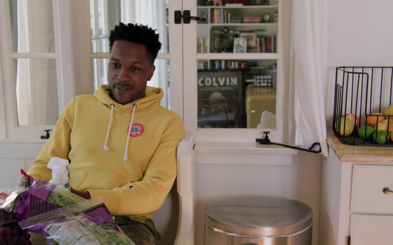 Leslie Odom Jr. as James Wears Champion Yellow Hoodie Outfit in Love in the Time of Corona S01E01 TV Show