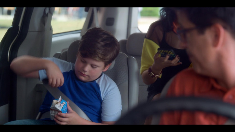 Maxwell Simkins as Kevin Enjoys TruMoo Chocolate Milk in The Sleepover Netflix Film (2)