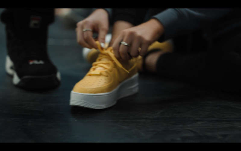 Nike Air Force 1 Sage Low Top Yellow Sneakers in Work It Movie by Netflix