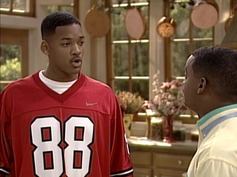 Nike Jersey (Red) Outfit Worn by Will Smith in The Fresh Prince of Bel-Air S06E08 (2)