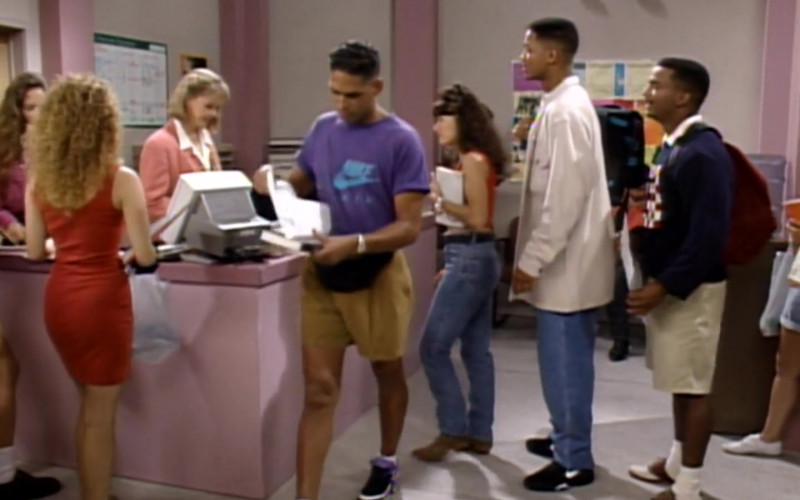 Nike Men's Purple T-Shirt in The Fresh Prince of Bel-Air S04E03