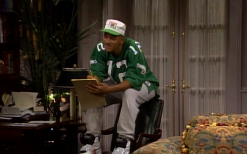 Nike Shoes and Green Jersey Fashion Outfit of Will Smith in The Fresh Prince of Bel-Air TV Show