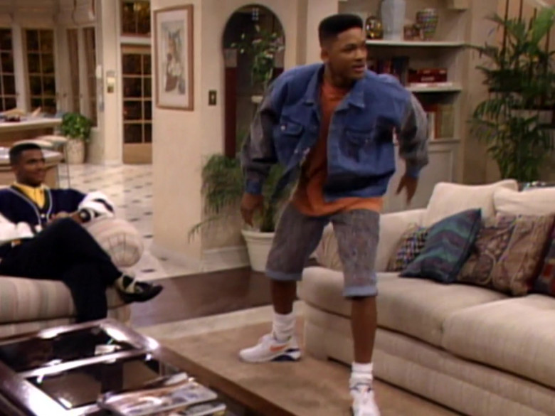 Nike Sneakers and Denim Jacket Outfit of Will Smith in The Fresh Prince of Bel-Air S02E08 (1)