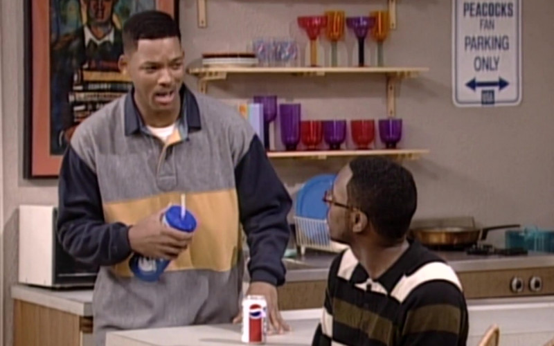 Pepsi Soda Drink in The Fresh Prince of Bel-Air S06E17 "The Butler's Son Did It" (1996)
