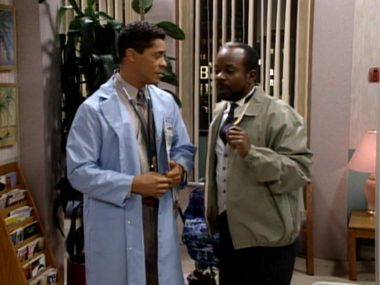 Polo Ralph Lauren Jacket of Joseph Marcell in The Fresh Prince of Bel-Air S04E10 (2)