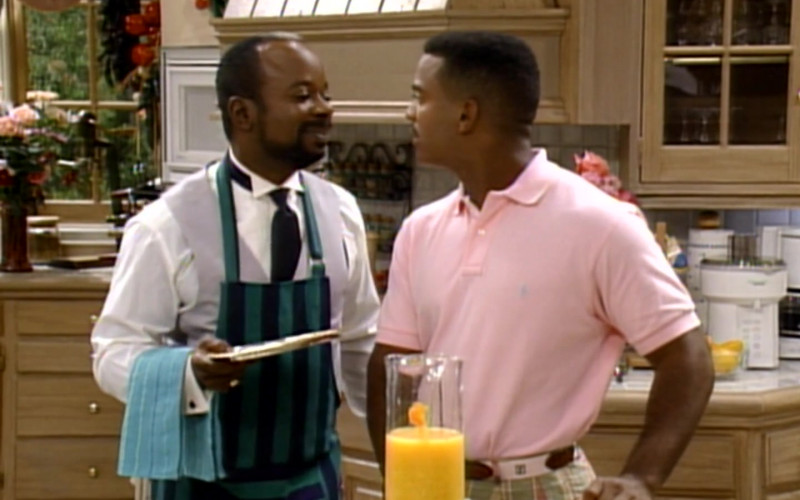 Polo Ralph Lauren Pink Short Sleeved Shirt Worn by Alfonso Ribeiro in The Fresh Prince of Bel-Air S04E06