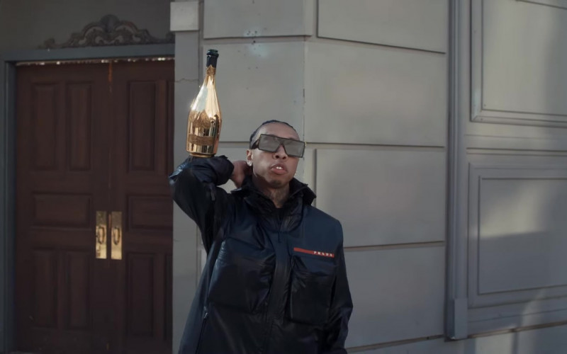 Prada Jacket of Tyga in “VIDA LOCA” by Black Eyed Peas, Nicky Jam (2020)
