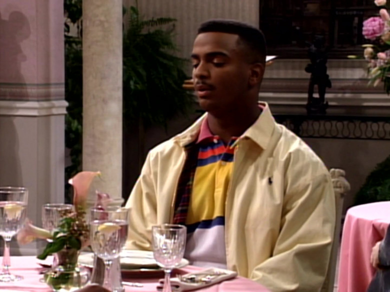 Ralph Lauren Jacket and Colorblock Shirt Outfit of Alfonso Ribeiro in The Fresh Prince of Bel-Air S03E14 (2)