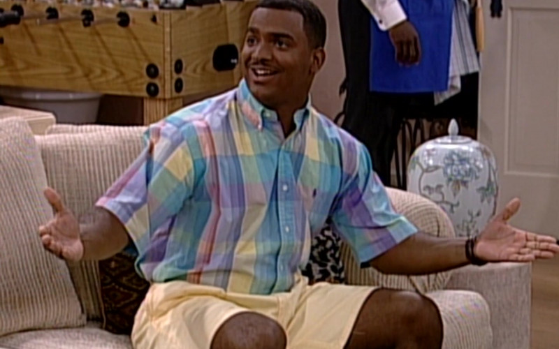 Ralph Lauren Short Sleeve Shirt and Shorts Outfit of Alfonso Ribeiro as Carlton Banks in The Fresh Prince of Bel-Air (1)