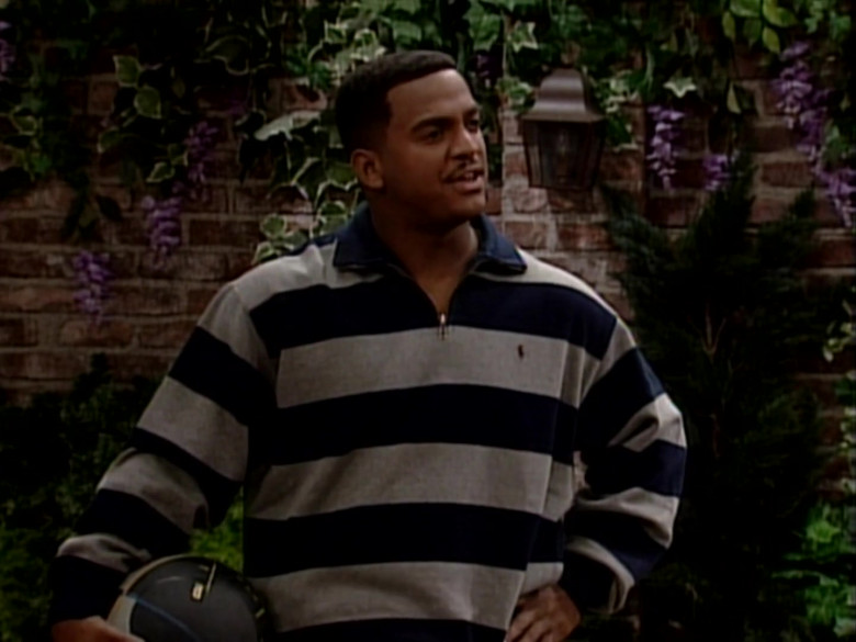 Ralph Lauren Striped Sweater of Alfonso Ribeiro as Carlton in The Fresh Prince of Bel-Air S05E08