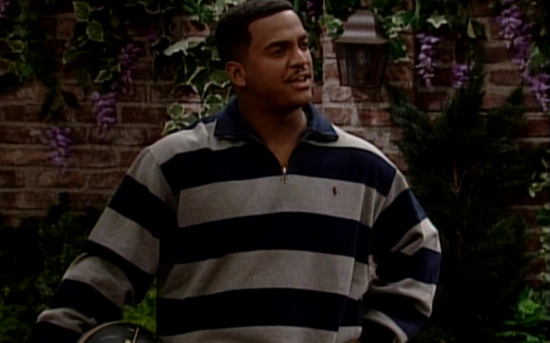 Ralph Lauren Striped Sweater of Alfonso Ribeiro as Carlton in The Fresh Prince of Bel-Air S05E08