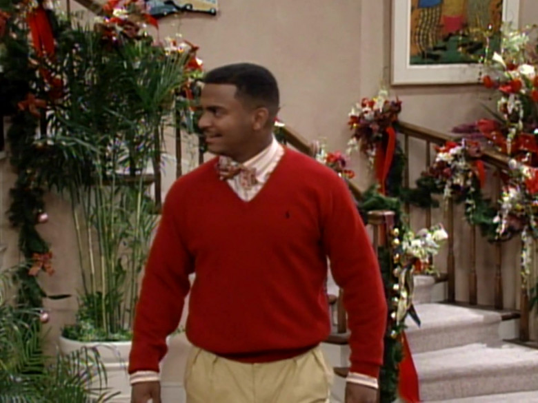 Ralph Lauren V Neck Sweater of Alfonso Ribeiro as Carlton in The Fresh Prince of Bel-Air S04E13
