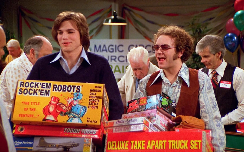 Rock'em Sock'em Robots Game Held by Ashton Kutcher as Michael