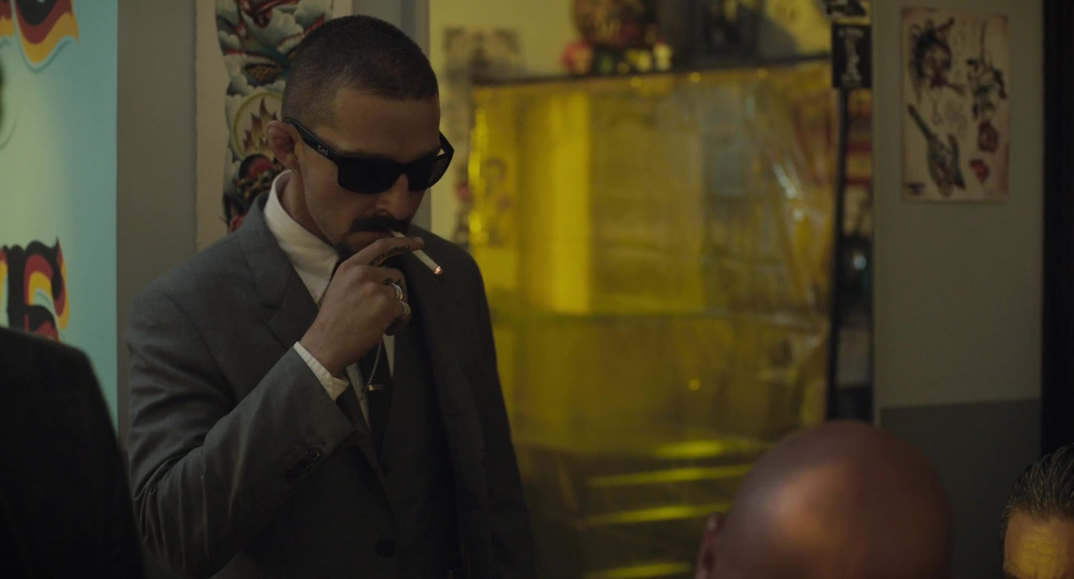 Locs Sunglasses Of Shia LaBeouf As Creeper In The Tax Collector (2020)