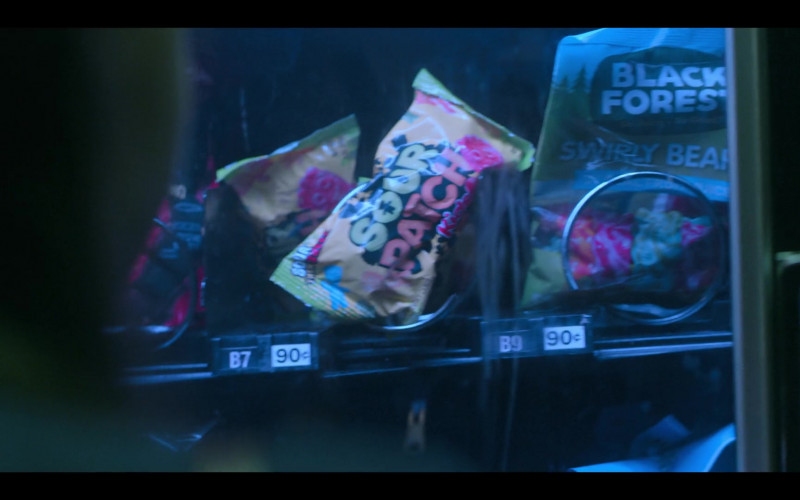 Sour Patch Kids Soft Candy and Black Forest Swirly Gummy Bears in Teenage Bounty Hunters S01E10