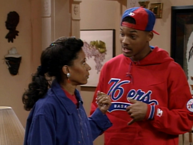 Starter Philadelphia 76ers Red Hoodie of Will Smith in The Fresh Prince of Bel-Air S04E26 (4)