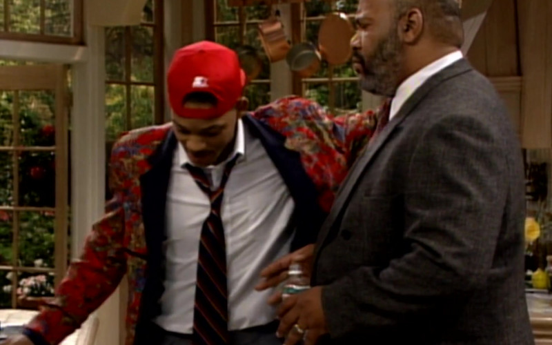 Starter Red Cap, Printed Jacket and White Shirt Outfit Worn by Will Smith (1)