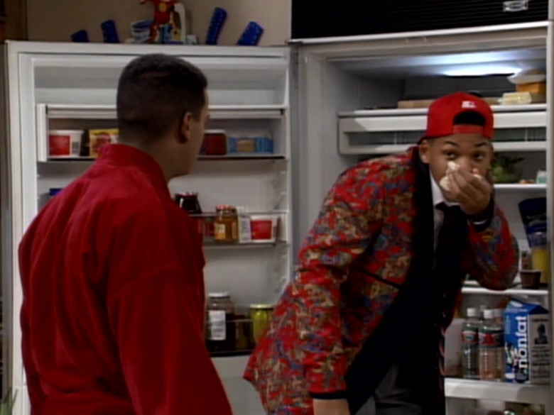 Starter Red Cap, Printed Jacket and White Shirt Outfit Worn by Will Smith (3)
