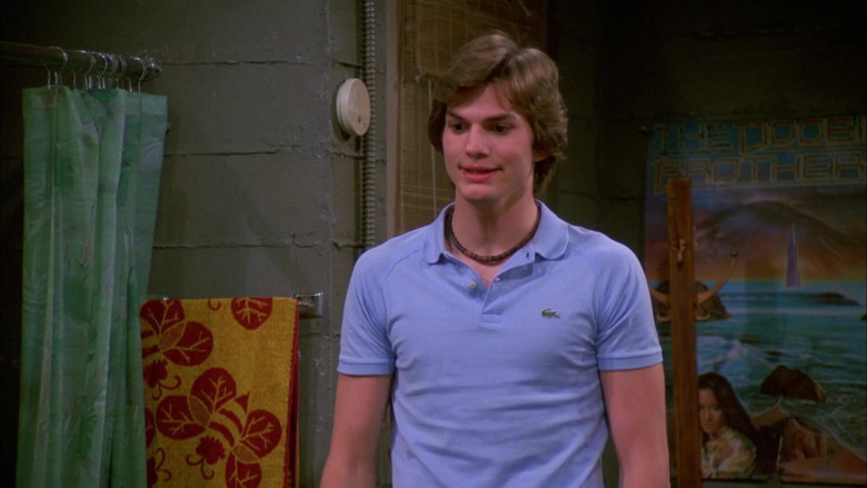 That '70s Show Outfits – Lacoste Polo Blue Shirt Worn by Ashton Kutcher as Michael Kelso (1)