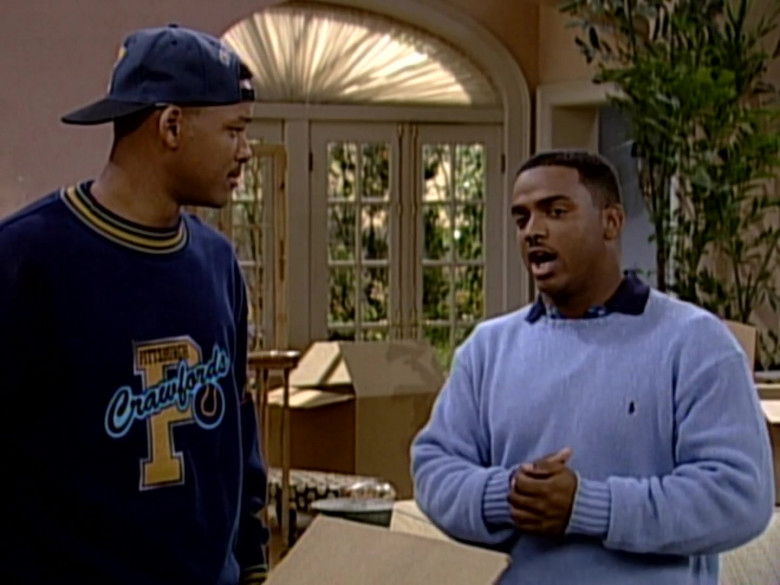 The Fresh Prince of Bel-Air Outfits and Fashion – Ralph Lauren Blue Sweater of Alfonso Ribeiro (1)