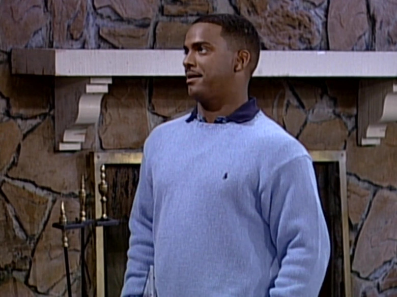 The Fresh Prince of Bel-Air Outfits and Fashion – Ralph Lauren Blue Sweater of Alfonso Ribeiro (2)