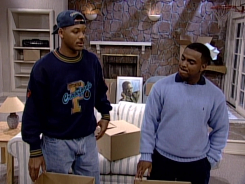 The Fresh Prince of Bel-Air Outfits and Fashion – Ralph Lauren Blue Sweater of Alfonso Ribeiro (3)