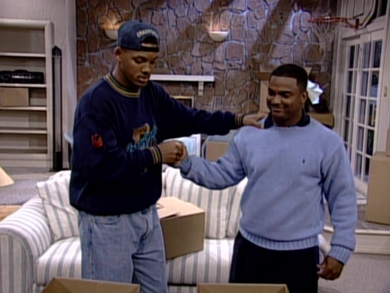 The Fresh Prince of Bel-Air Outfits and Fashion – Ralph Lauren Blue Sweater of Alfonso Ribeiro (4)